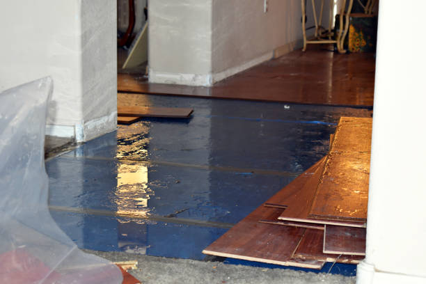 Professional Burst Pipe Cleanup technician working in Saunderstown, RI